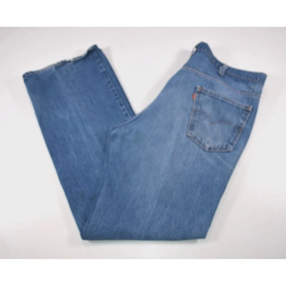 Vintage 1981 Levi's Orange Tab 517 USA Made Bootcut Jeans Distressed Fade 42x34 - Picture 12 of 16